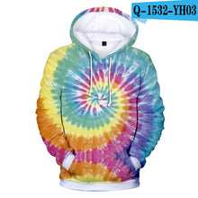 Load image into Gallery viewer, Men/Women Colorful Tie Dye Hoodies Sweatshirt Casual Magic Swirl Pattern 3D Sweat Tops Crewneck Hoondie Autumn Winter Polluvers
