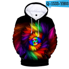 Load image into Gallery viewer, Men/Women Colorful Tie Dye Hoodies Sweatshirt Casual Magic Swirl Pattern 3D Sweat Tops Crewneck Hoondie Autumn Winter Polluvers