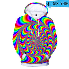 Load image into Gallery viewer, Men/Women Colorful Tie Dye Hoodies Sweatshirt Casual Magic Swirl Pattern 3D Sweat Tops Crewneck Hoondie Autumn Winter Polluvers