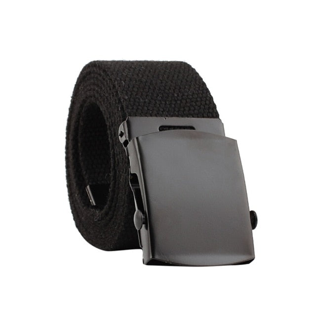 Jaycosin Unisex Automatic Fashion Nylon Belt Buckle Classic Popular Casual Light Practical Woven smooth canvas belt