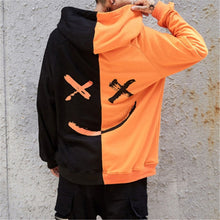 Load image into Gallery viewer, Unisex Hoodies Sweatshirt Happy Smiling Face Print Men Patchwork Hoodies Women Long Sleeve Hooded Pullover Jumper Sweatshirt Men