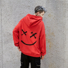 Load image into Gallery viewer, Unisex Hoodies Sweatshirt Happy Smiling Face Print Men Patchwork Hoodies Women Long Sleeve Hooded Pullover Jumper Sweatshirt Men