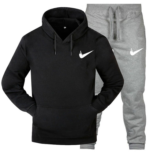 New two-piece fashion hooded sweatshirt sportswear men's sportswear hoodies autumn men's brand hip hop hoodie+jogging pants suit