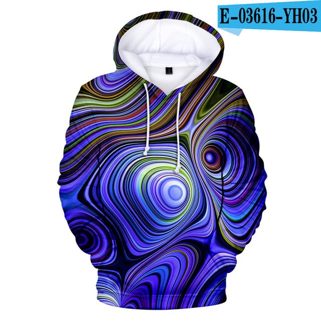 Men/Women Colorful Tie Dye Hoodies Sweatshirt Casual Magic Swirl Pattern 3D Sweat Tops Crewneck Hoondie Autumn Winter Polluvers