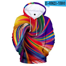 Load image into Gallery viewer, Men/Women Colorful Tie Dye Hoodies Sweatshirt Casual Magic Swirl Pattern 3D Sweat Tops Crewneck Hoondie Autumn Winter Polluvers