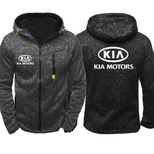 Load image into Gallery viewer, Hoodies Men KIA Car Logo Print Casual Hip Hop Harajuku Long Sleeve Hooded Sweatshirts Mens zipper Jacket Man Hoody Clothing