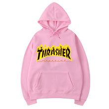 Load image into Gallery viewer, 2019 Hot Sale Casual Flame Hooded Hoodie Flame Fleece Printed Hoodie Jacket Couple&#39;s Hoodies Men&#39;s Hip Hop Pullover Sweatshirt s