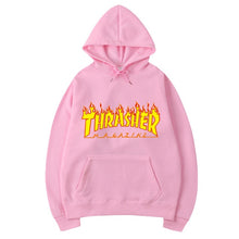 Load image into Gallery viewer, 2019 Hot Sale Casual Flame Hooded Hoodie Flame Fleece Printed Hoodie Jacket Couple&#39;s Hoodies Men&#39;s Hip Hop Pullover Sweatshirt s