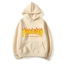 Load image into Gallery viewer, 2019 Hot Sale Casual Flame Hooded Hoodie Flame Fleece Printed Hoodie Jacket Couple&#39;s Hoodies Men&#39;s Hip Hop Pullover Sweatshirt s