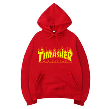 Load image into Gallery viewer, 2019 Hot Sale Casual Flame Hooded Hoodie Flame Fleece Printed Hoodie Jacket Couple&#39;s Hoodies Men&#39;s Hip Hop Pullover Sweatshirt s