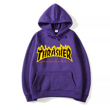 Load image into Gallery viewer, 2019 Hot Sale Casual Flame Hooded Hoodie Flame Fleece Printed Hoodie Jacket Couple&#39;s Hoodies Men&#39;s Hip Hop Pullover Sweatshirt s