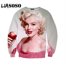 Load image into Gallery viewer, LIASOSOS 2018 HOT Sexy Marilyn Monroe Harajuku Sweatshirts 3D Printed Unisex Brand Clothing Classic beauty Long Sleeve Tops G068