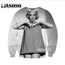Load image into Gallery viewer, LIASOSOS 2018 HOT Sexy Marilyn Monroe Harajuku Sweatshirts 3D Printed Unisex Brand Clothing Classic beauty Long Sleeve Tops G068