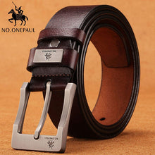 Load image into Gallery viewer, NO.ONEPAUL cow genuine leather luxury strap male belts for men new fashion classice vintage pin buckle men belt High Quality