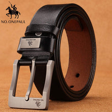 Load image into Gallery viewer, NO.ONEPAUL cow genuine leather luxury strap male belts for men new fashion classice vintage pin buckle men belt High Quality