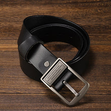 Load image into Gallery viewer, [LFMB]Men&#39;s belt leather belt men  pin buckle cow genuine leather belts for men 130cm high quality mens belt cinturones hombre