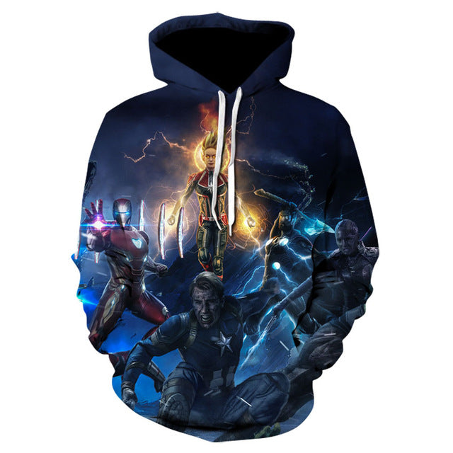 Marvel The Avengers 4 Endgame Quantum Realm Cosplay Costume Hoodies Men Hooded Avengers Zipper End Game Sweatshirt Jacket